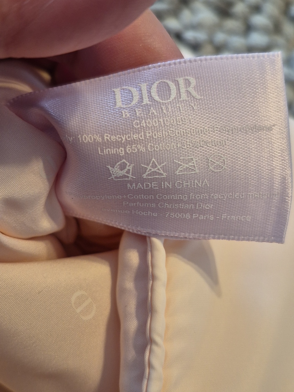 NWT Dior Blush Satin Clutch with Silver CD Emblem [B5-5] - Picture 7 of 9